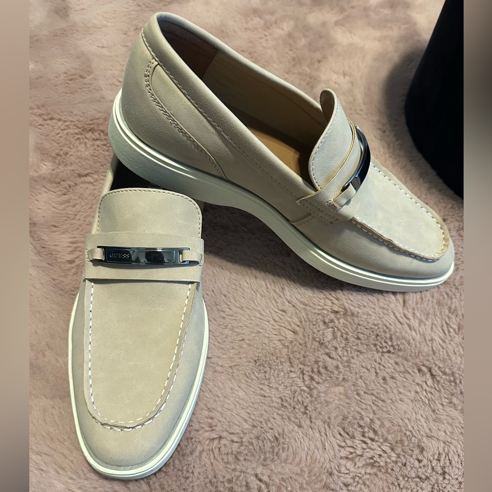 Guess Light Tan Slip-On Shoes